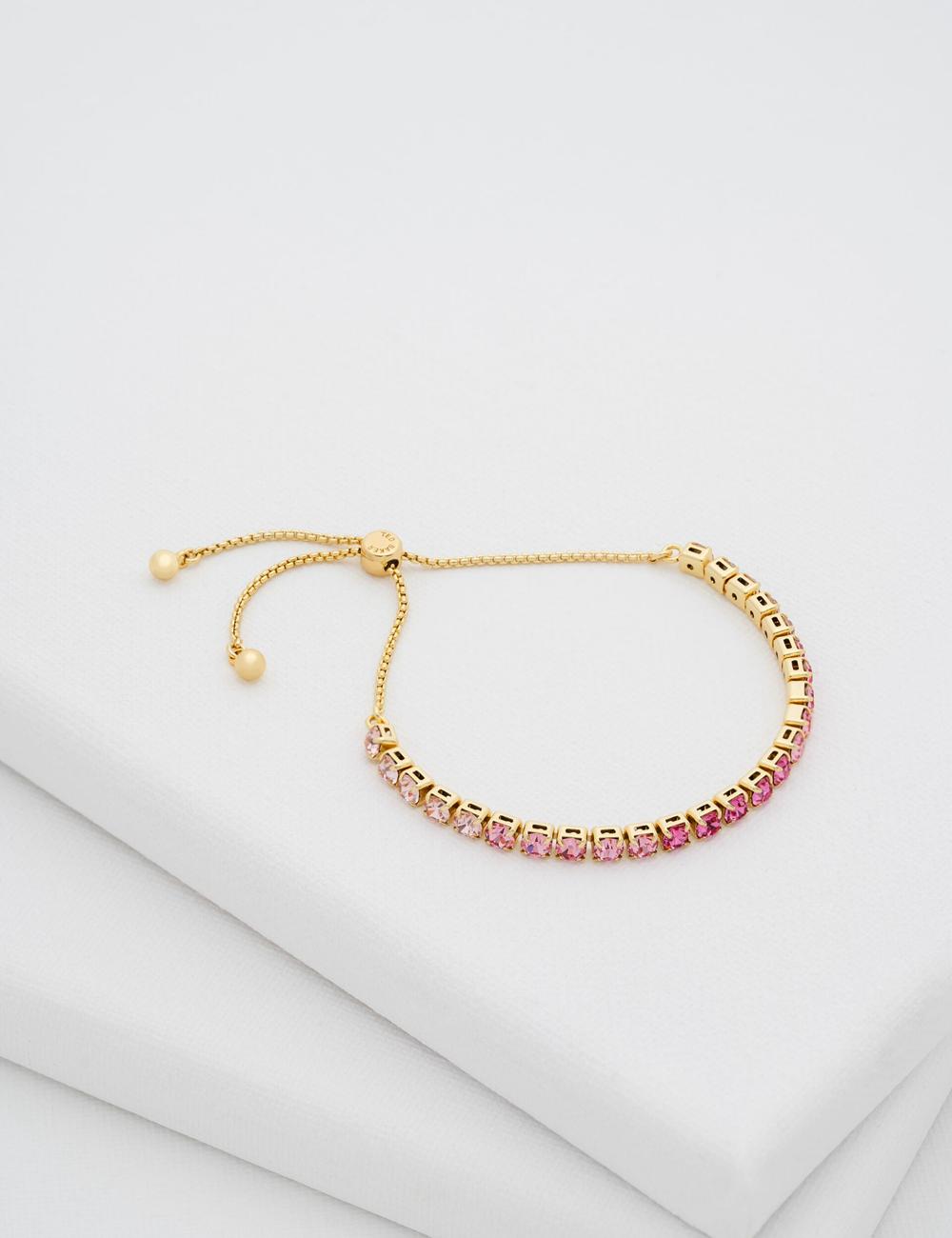 Pink Ted Baker MELRAH - Crystal Adjustable Tennis Women Bracelets | Canada  QCT-296753