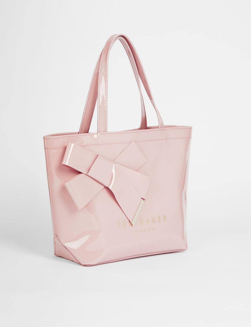 Pink Ted Baker NIKICON - Small Knot Bow Vinyl Icon Women Tote Bags | Canada  TCU-236047