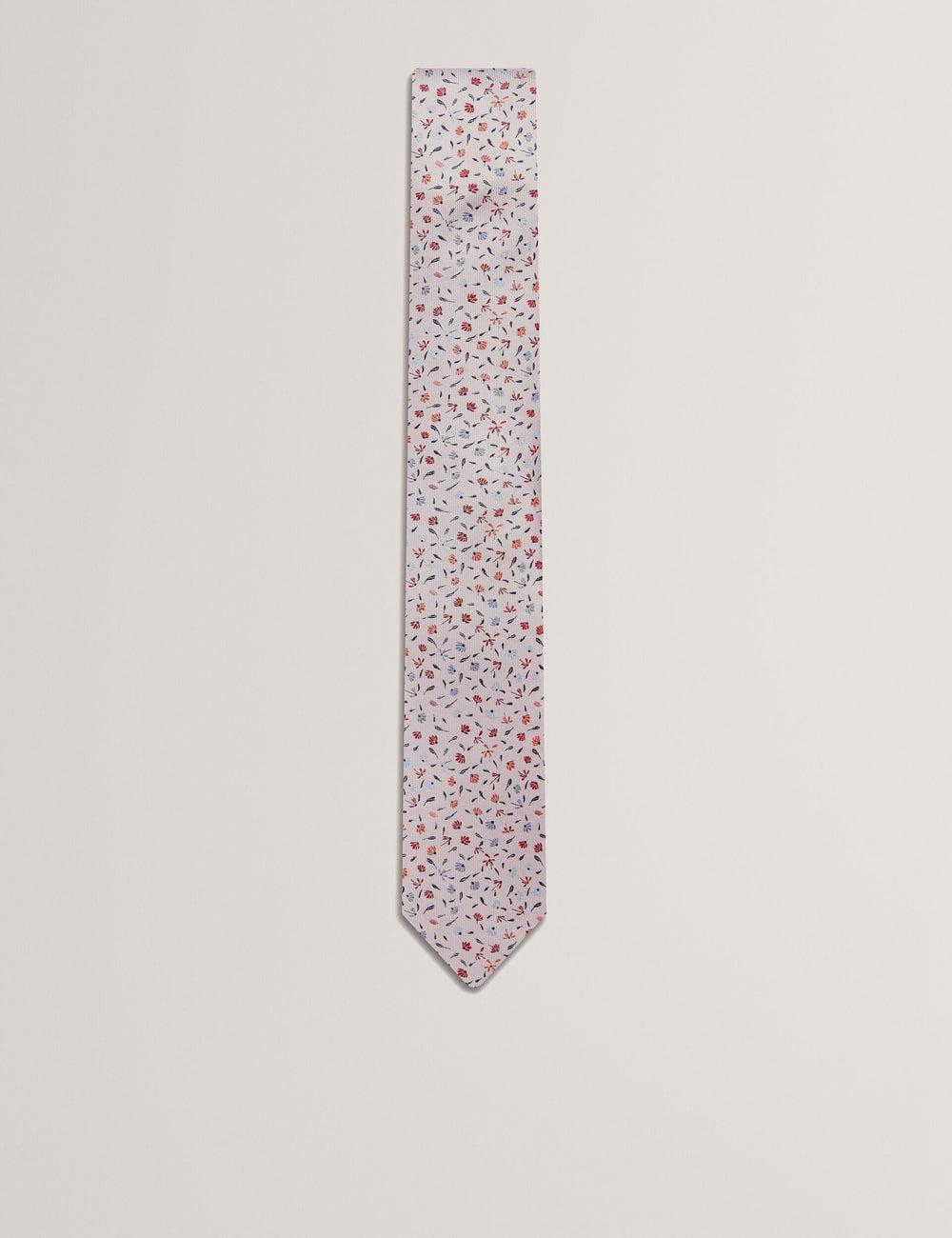 Pink Ted Baker ORSEA - Ditsy Petal Print Woven Silk Men Ties | Canada  CBF-815467