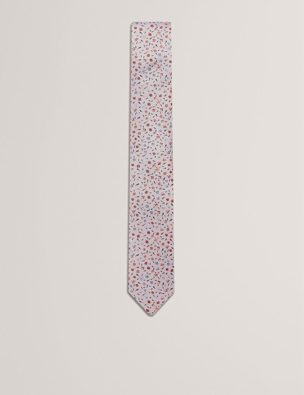 Pink Ted Baker ORSEA - Ditsy Petal Print Woven Silk Men Ties | Canada  CBF-815467