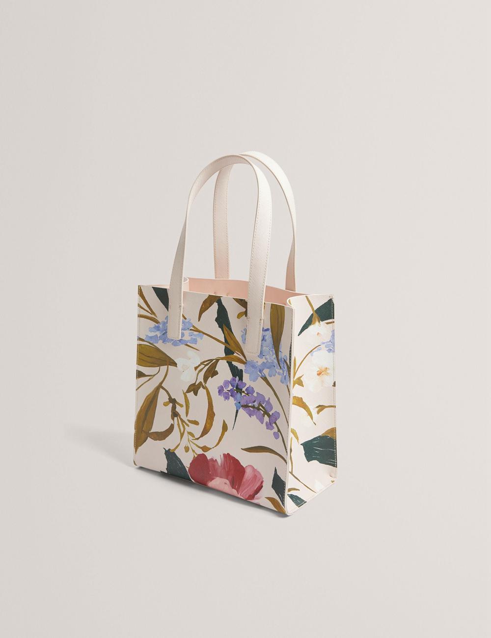 Pink Ted Baker PHYLISA - Floral Print PU Leather Small Women Tote Bags | Canada  PYE-681029