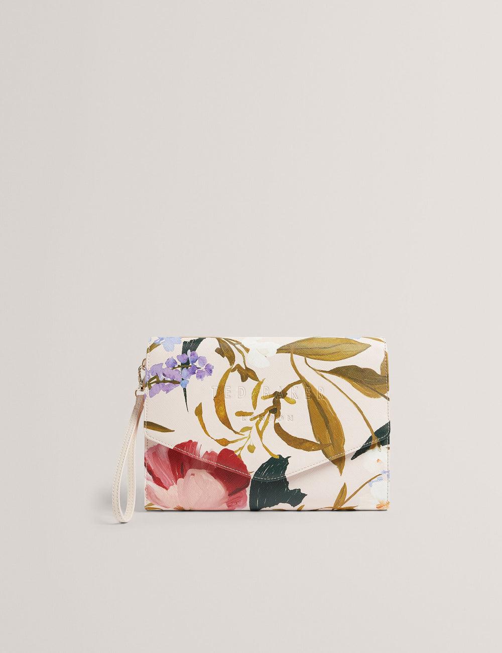 Pink Ted Baker POSEII - Floral Print Envelope Icon Clutch Women Clutch Bag | Canada  EOS-740692