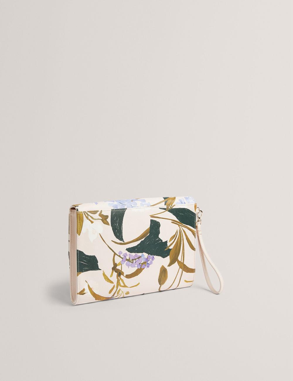 Pink Ted Baker POSEII - Floral Print Envelope Icon Clutch Women Clutch Bag | Canada  EOS-740692