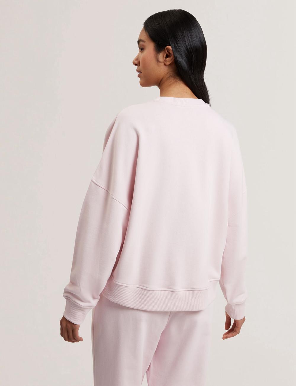 Pink Ted Baker STIILA - Embroidered Logo Pure Cotton Women Sweatshirts | Canada  RVE-136924