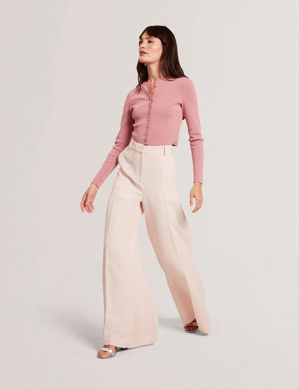 Pink Ted Baker TRAGAT - Ultra Wide Leg Woven Tailored Women Trousers | Canada  AJC-691830