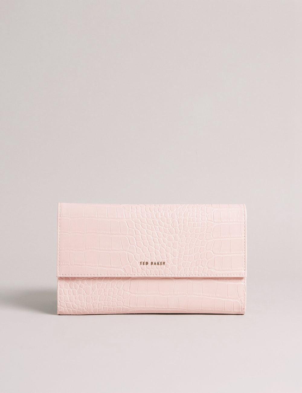 Pink Ted Baker TRAVELZ - Croc Faux Leather Travel Organiser Women Wallets | Canada  TKS-631245