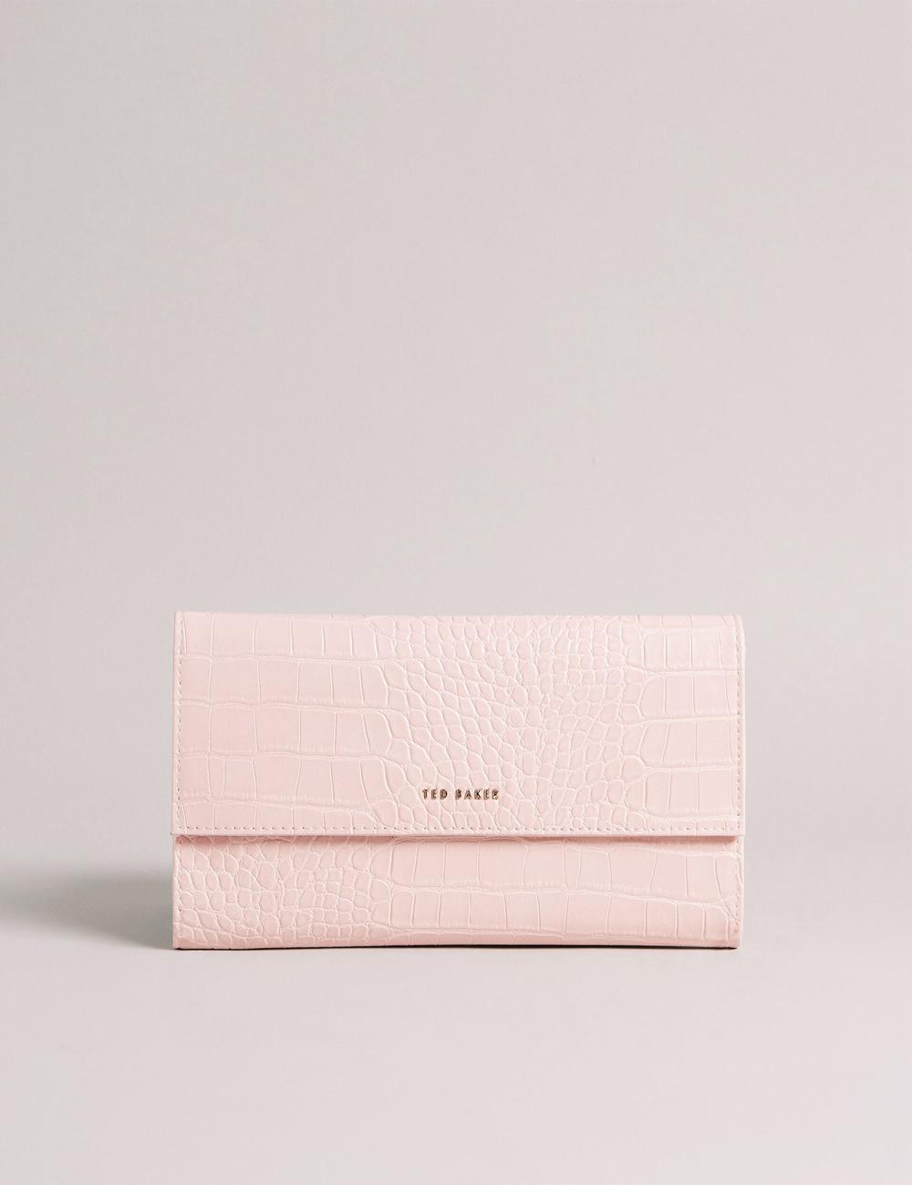 Pink Ted Baker TRAVELZ - Croc Faux Leather Travel Organiser Women Wallets | Canada  TKS-631245