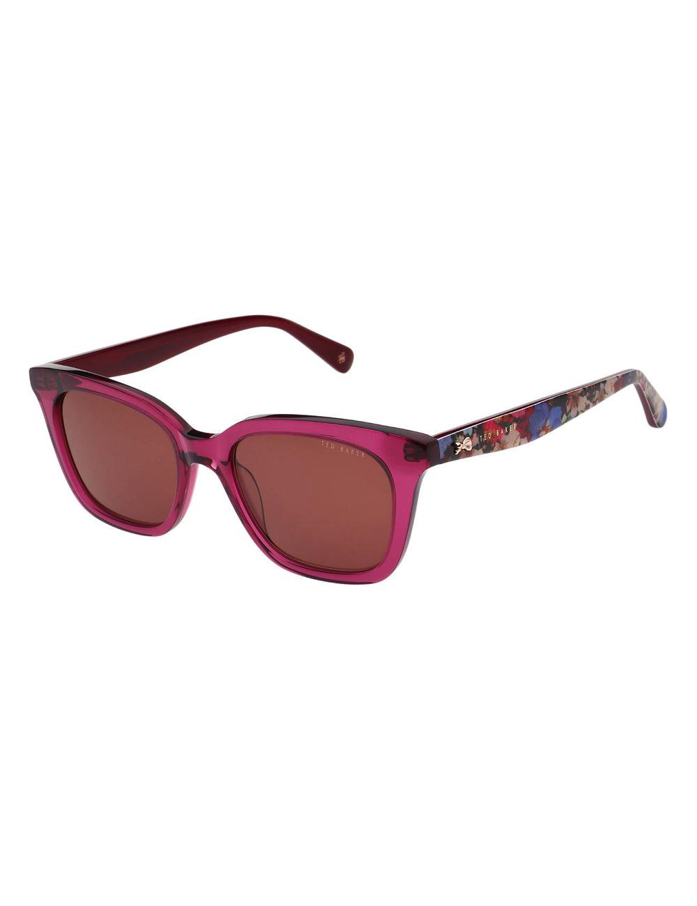 Raspberry Ted Baker TYDE - Square Cat Eye Print Detail Women Sunglasses | Canada  VIU-354091