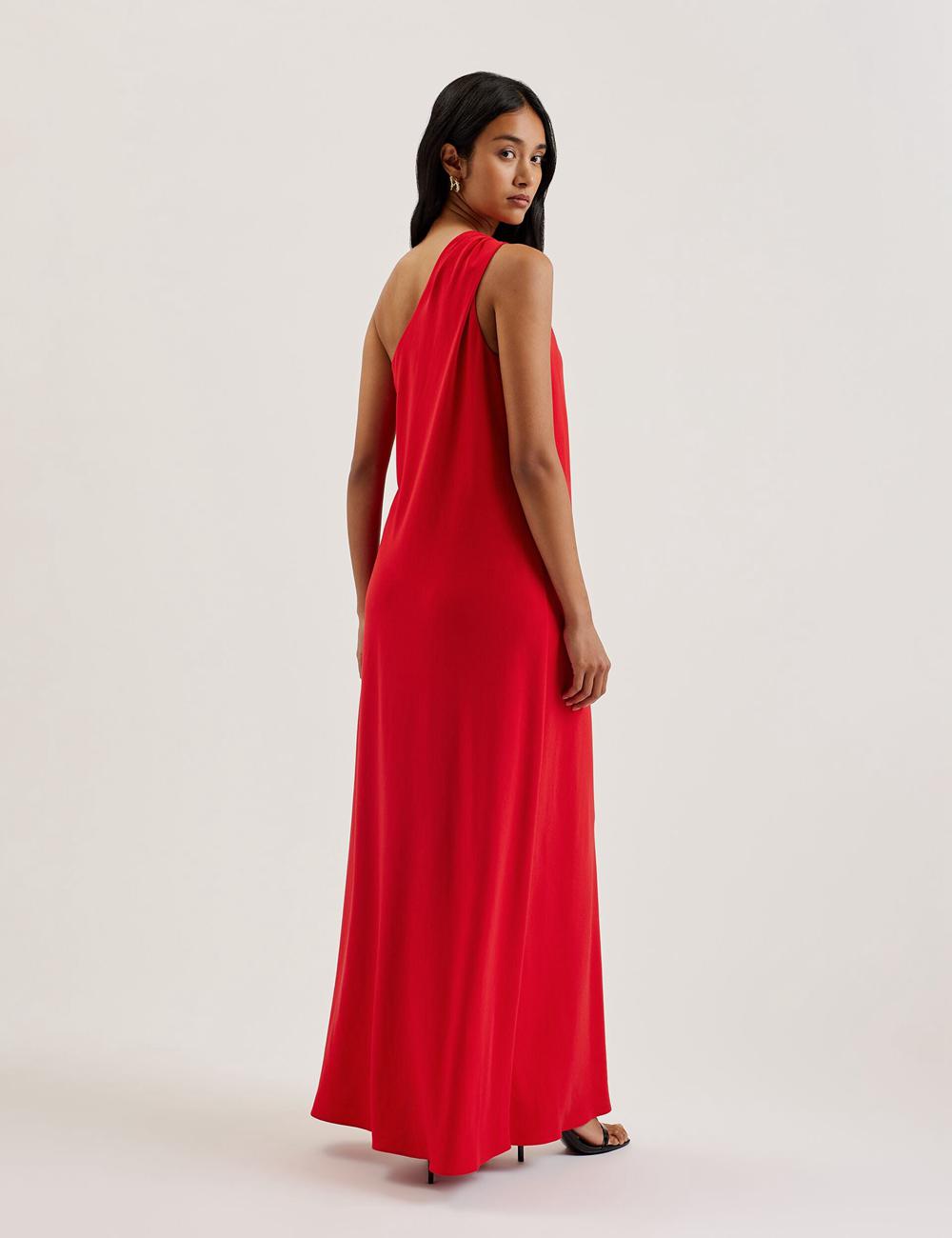 Red Ted Baker AISLI - One Shoulder Woven Women Maxi Dresses | Canada  IHQ-175390