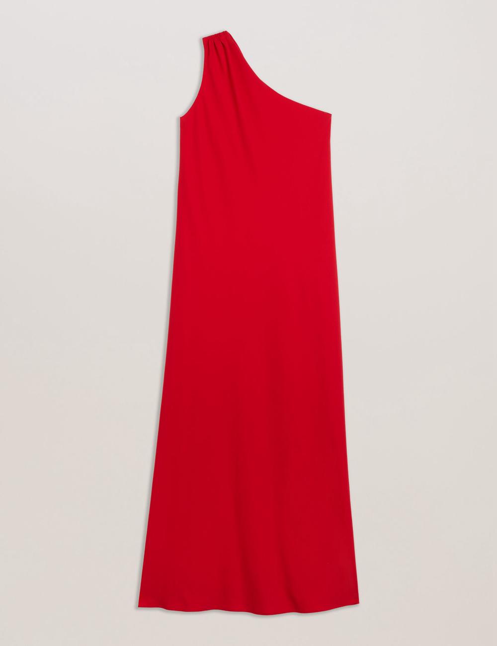 Red Ted Baker AISLI - One Shoulder Woven Women Maxi Dresses | Canada  IHQ-175390