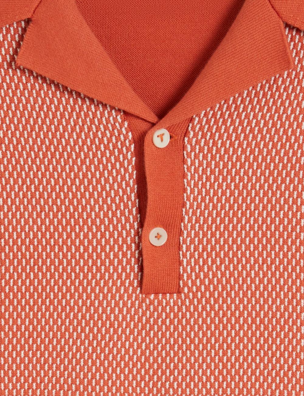 Red Ted Baker GREGRY - Short Sleeve Small Stitch Knitted Men Polos Shirts | Canada  LVA-492068