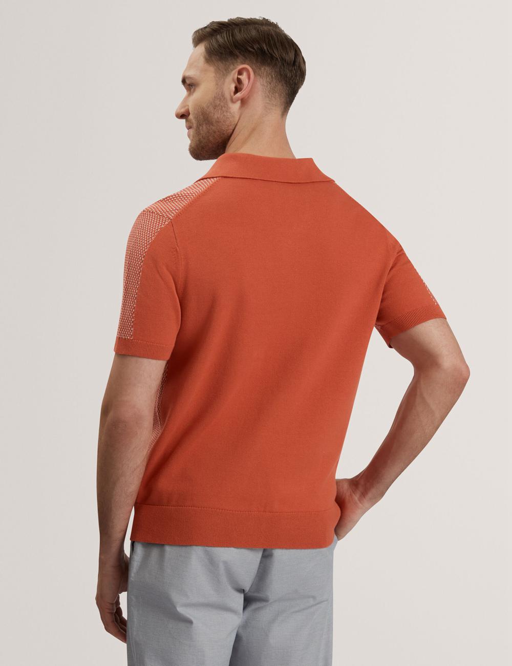 Red Ted Baker GREGRY - Short Sleeve Small Stitch Knitted Men Polos Shirts | Canada  LVA-492068