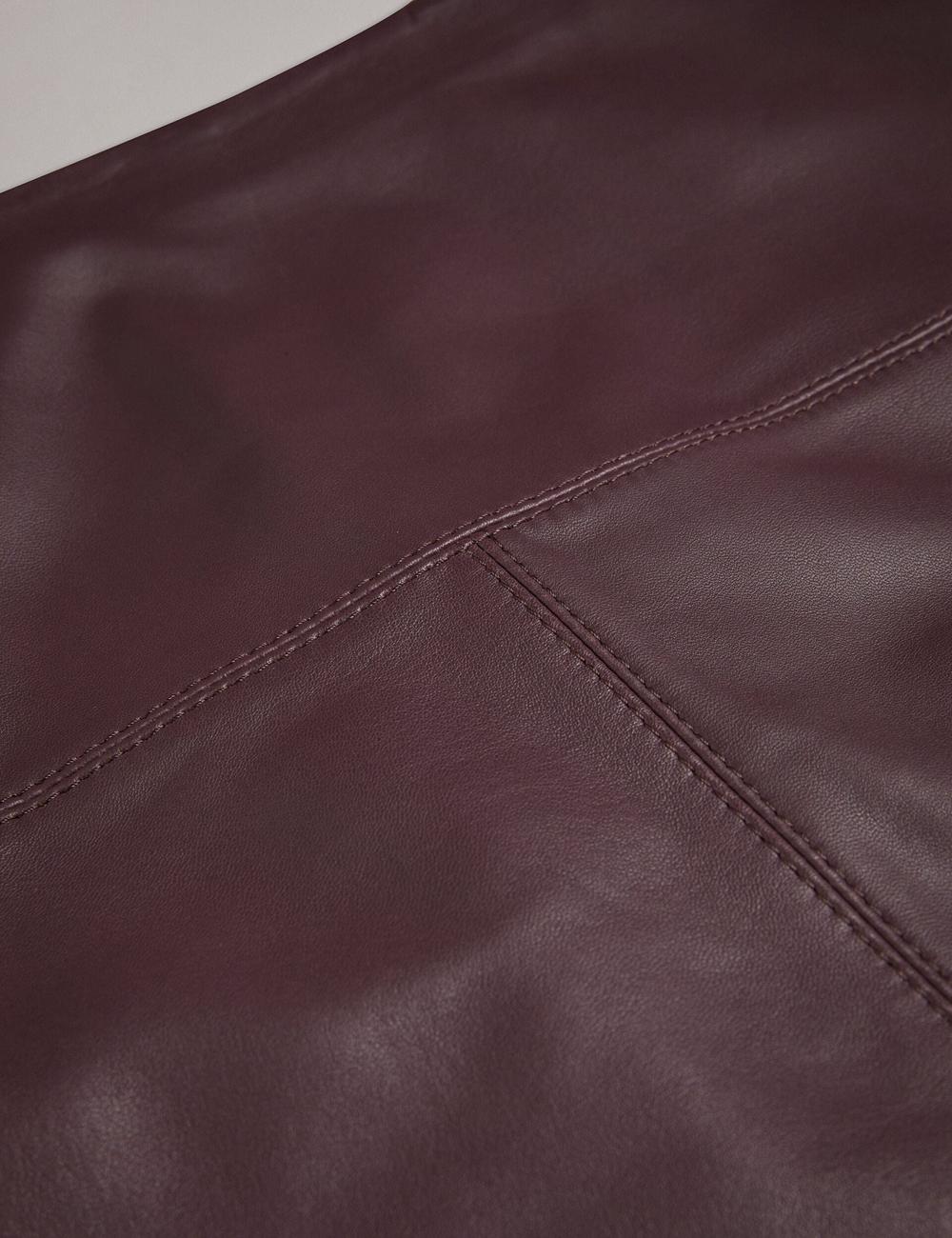 Red Ted Baker VALIAT - A-Line Leather Women Mini Skirts | Canada  DVM-603947