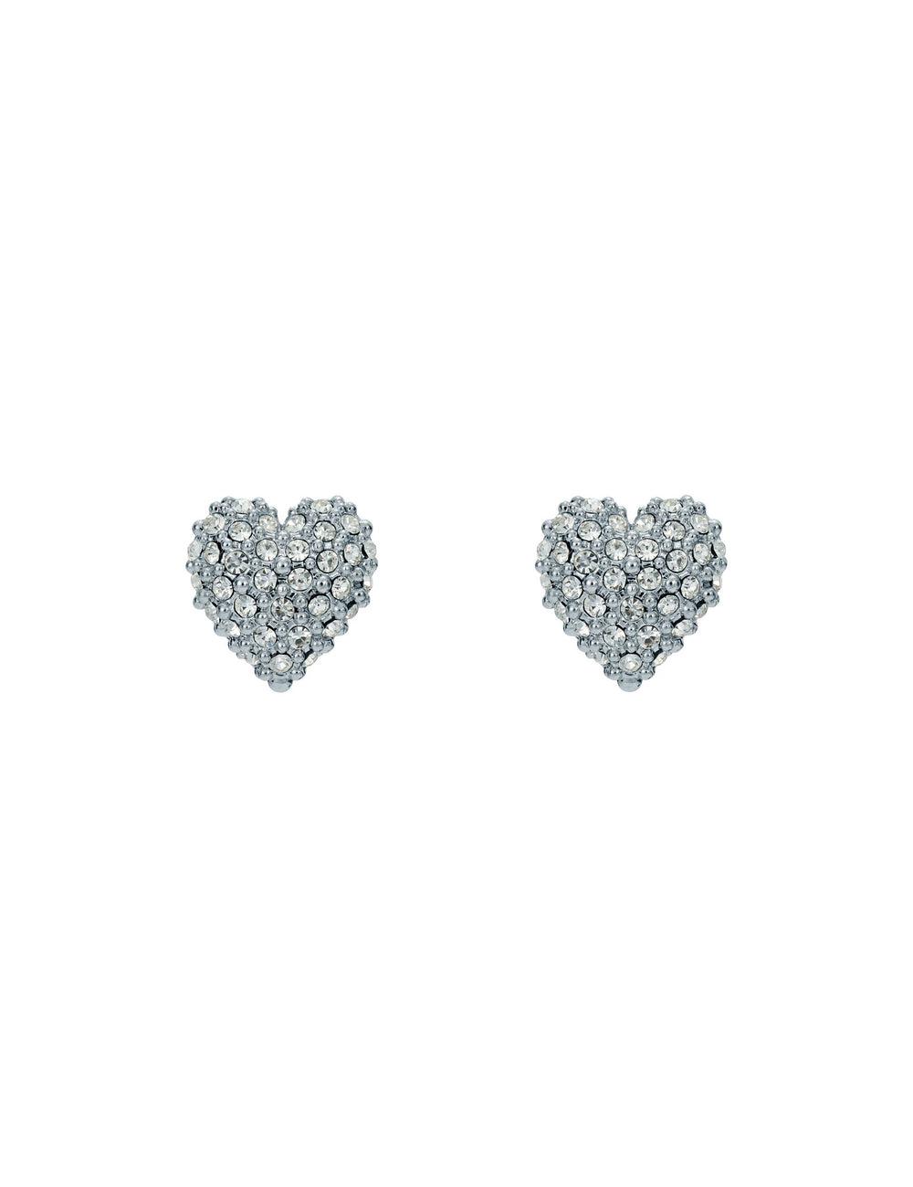 Silver Ted Baker ADORAA - Crystal Heart Stud Women Earrings | Canada  UBH-625781