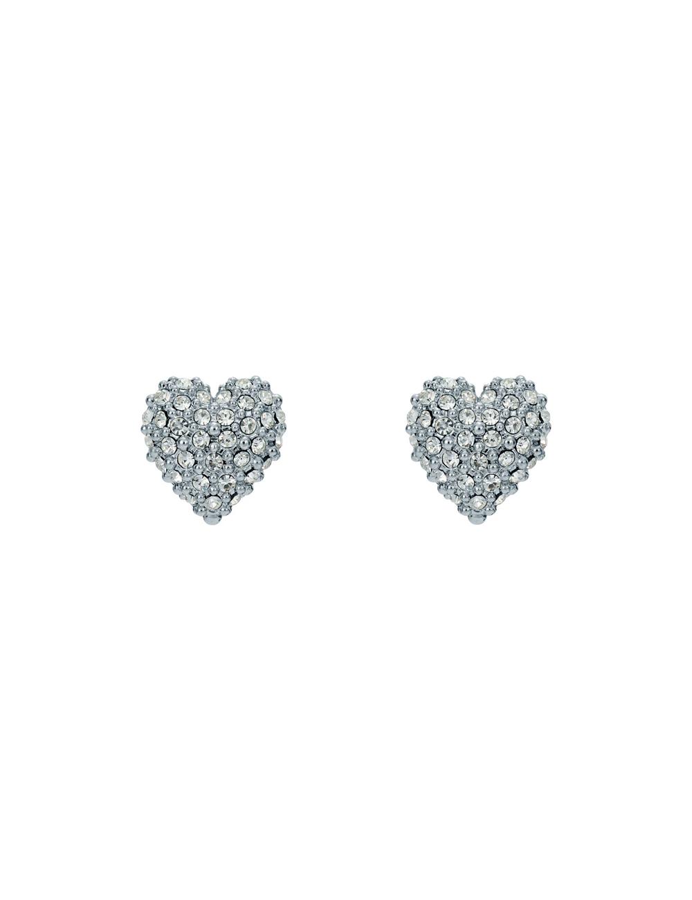 Silver Ted Baker ADORAA - Crystal Heart Stud Women Earrings | Canada  UBH-625781