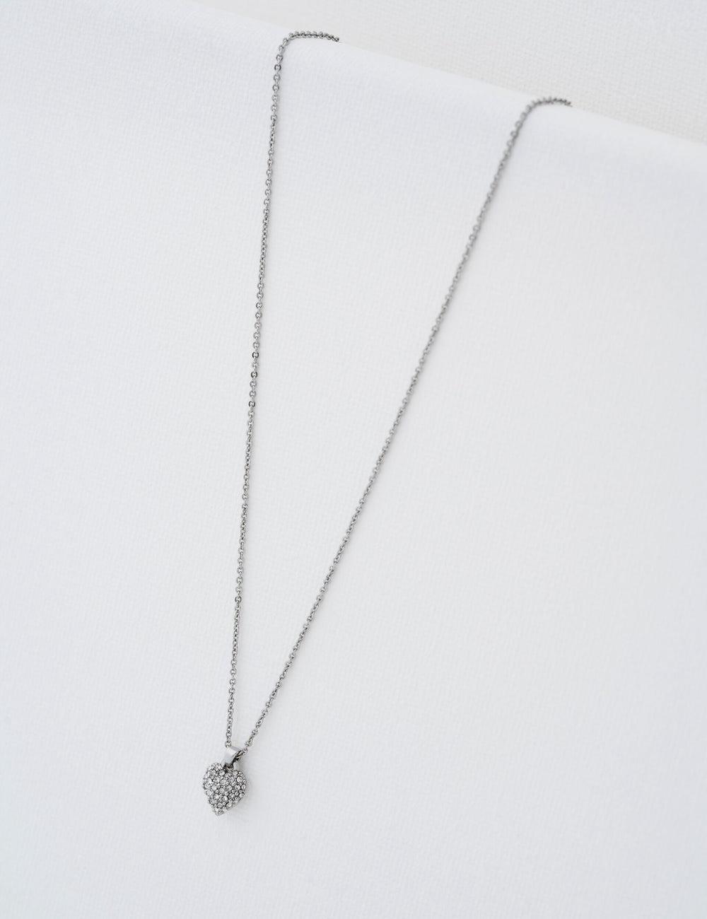 Silver Ted Baker ADORINA - Mini Crystal Heart Pendant Women Necklaces | Canada  PUM-284359