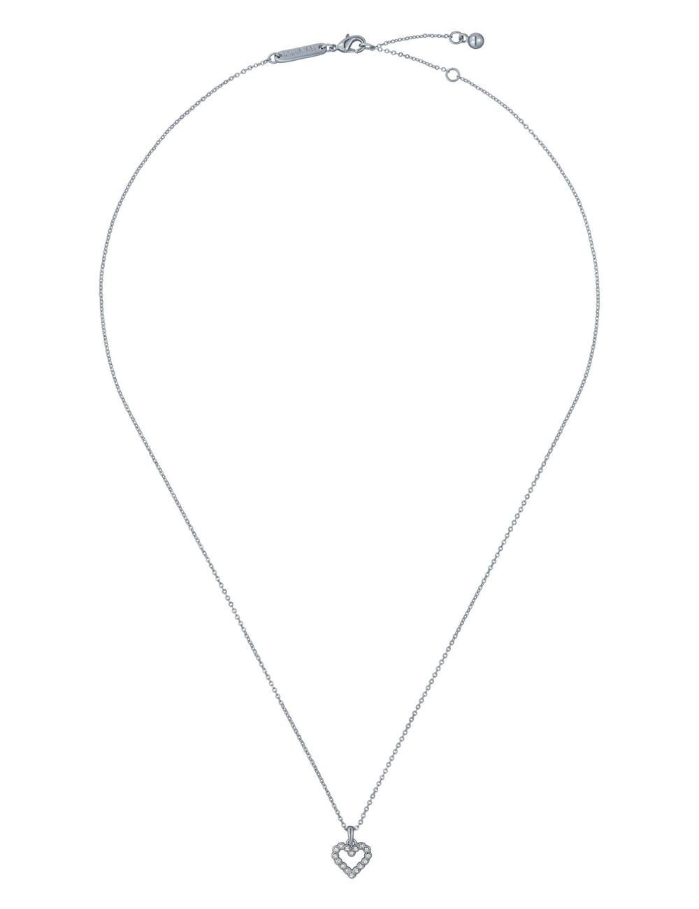 Silver Ted Baker AMORE - Crystal Open Heart Pendant Women Necklaces | Canada  NUT-673259