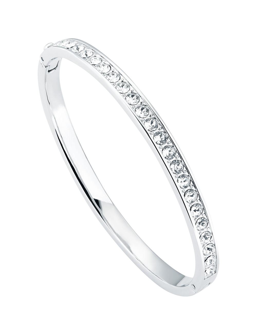 Silver Ted Baker CLEMARA - Crystal Hinge Bangle Women Bracelets | Canada  WZN-509148