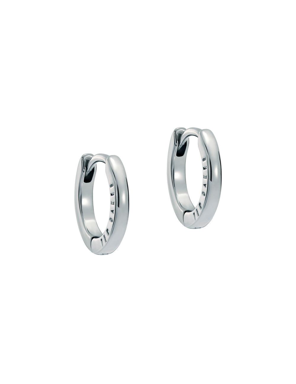 Silver Ted Baker CRISLIE - Engraved Logo Small Hoop Women Earrings | Canada  ZMS-753980