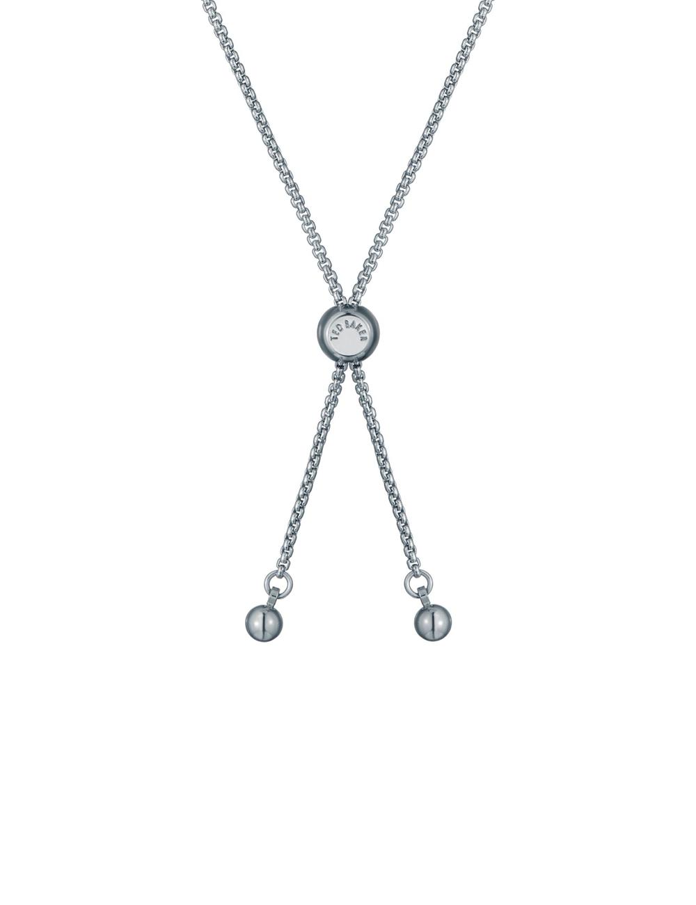 Silver Ted Baker FLORINA - Crystal Flower Adjustable Slider Women Bracelets | Canada  HDN-678023