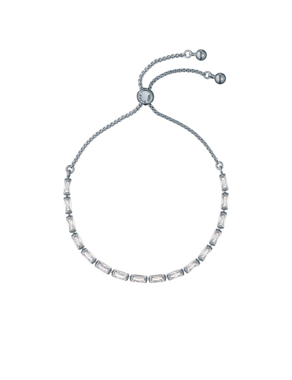 Silver Ted Baker ISELA - Baguette Crystal Slider Tennis Women Bracelets | Canada  FIG-954826