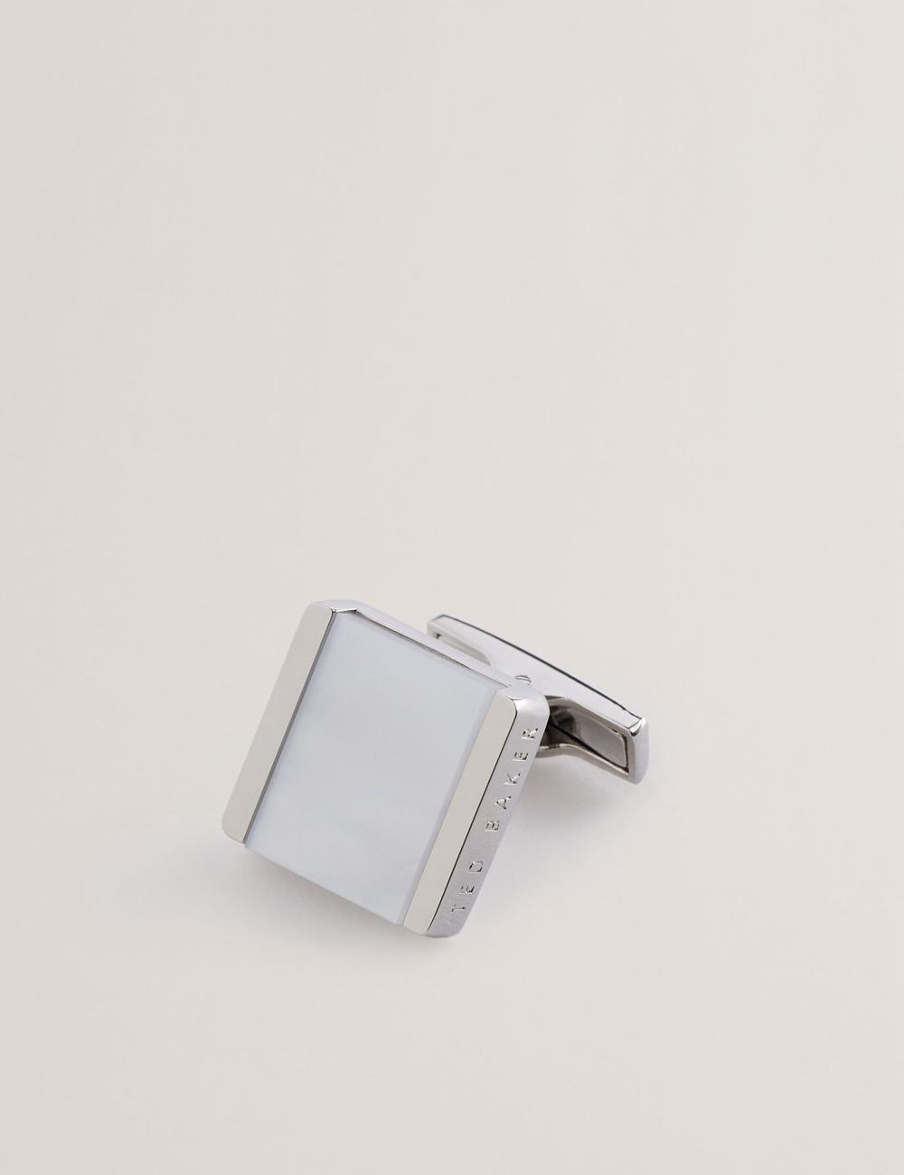 Silver Ted Baker PAYDEN - Pearlescent Stone Square Men Cufflinks | Canada  VFK-804135