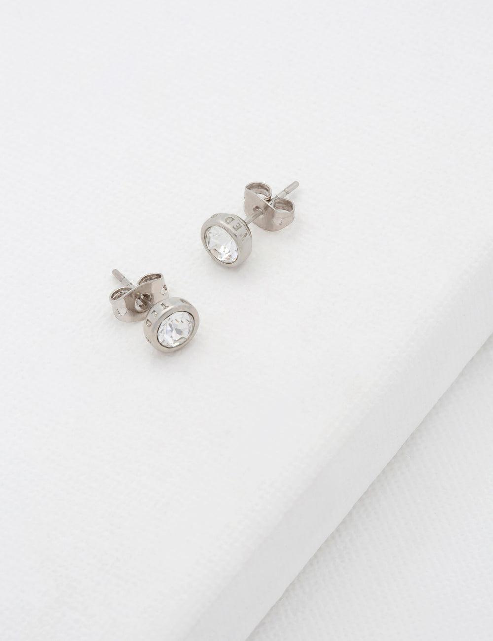 Silver Ted Baker SINAA - Solitaire Crystal Stud Women Earrings | Canada  TER-098567