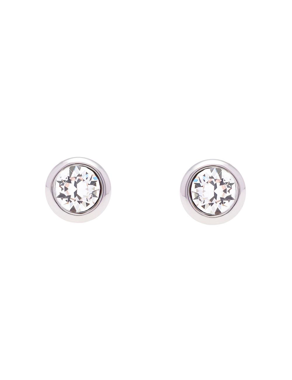 Silver Ted Baker SINAA - Solitaire Crystal Stud Women Earrings | Canada  TER-098567