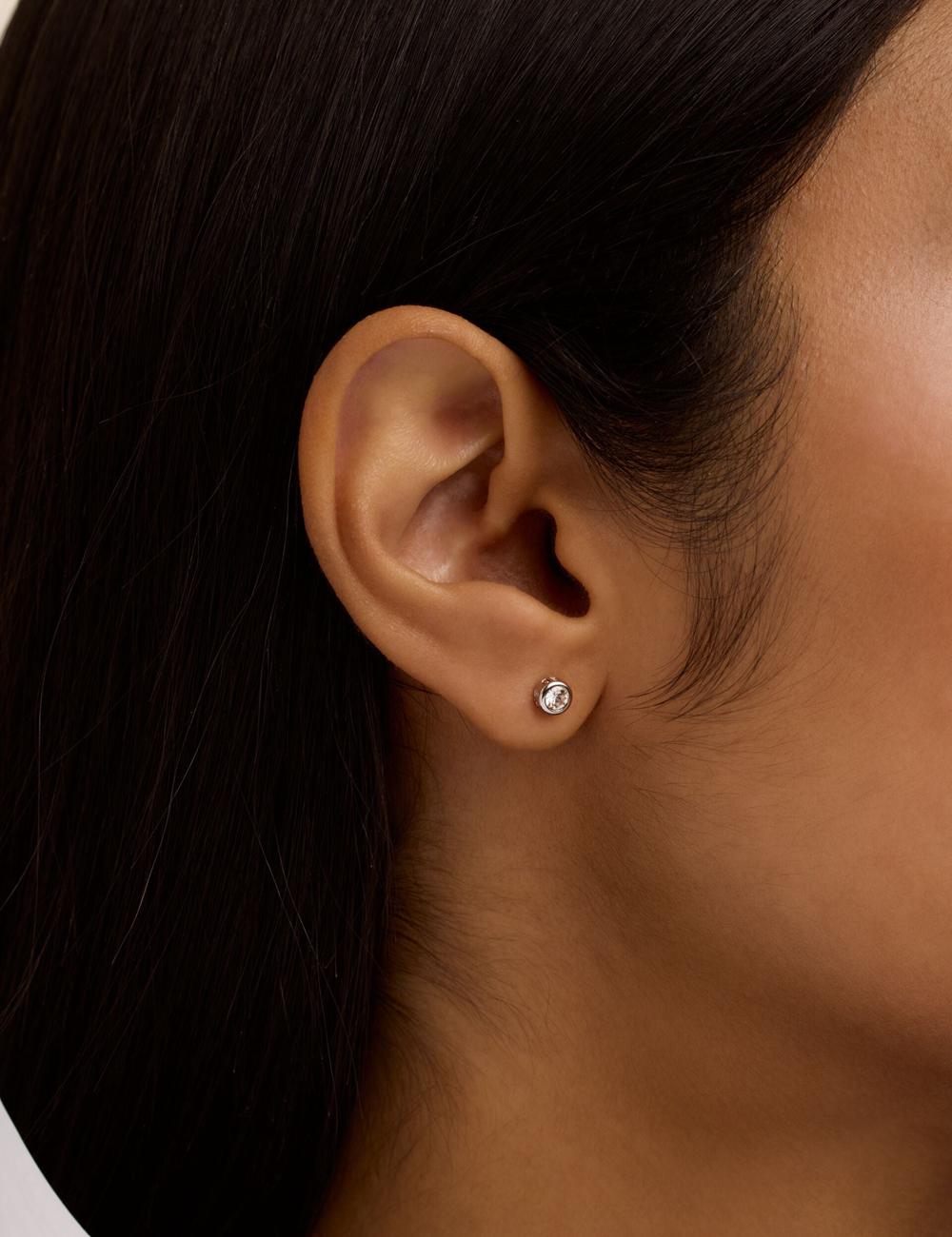 Silver Ted Baker SINEE - Mini Crystal Stud Women Earrings | Canada  SGH-963417