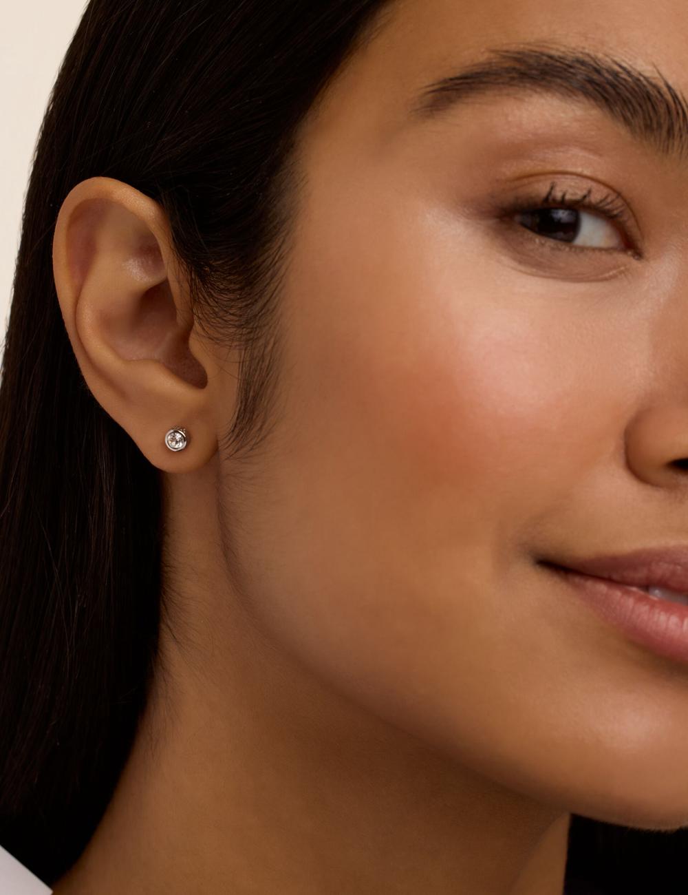 Silver Ted Baker SINEE - Mini Crystal Stud Women Earrings | Canada  SGH-963417