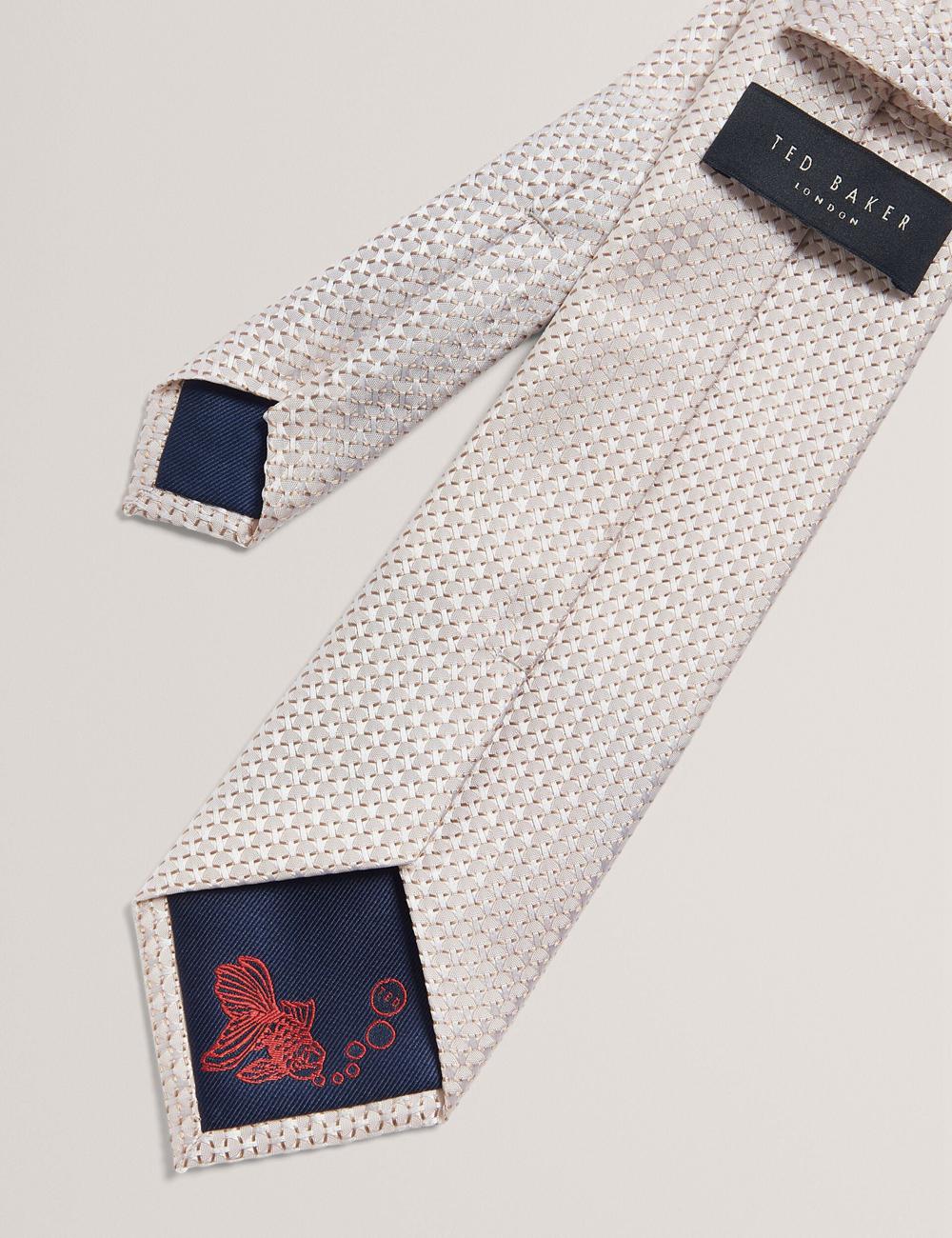 Stone Ted Baker CANEDON - Textured Tonal Weave Silk Men Ties | Canada  RJC-074192