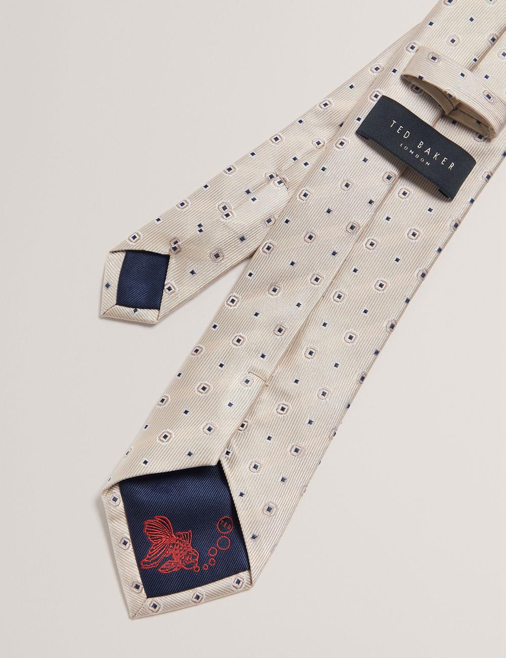 Stone Ted Baker STEEPLE - Circle Geometric Print Silk Men Ties | Canada  RCO-290516