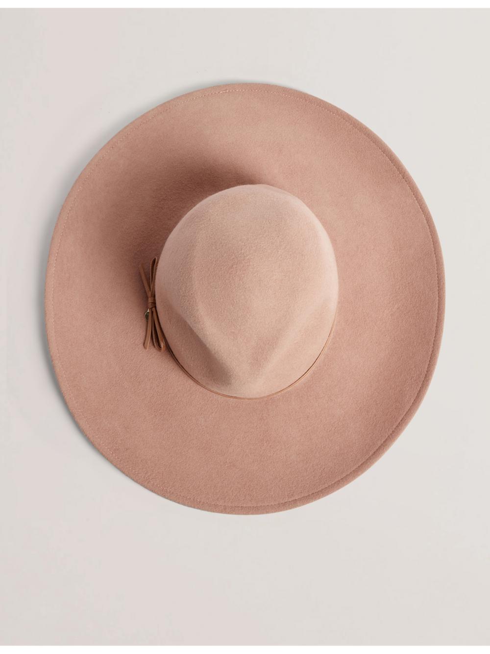 Tan Ted Baker ABBIIIO - Bow Detail Pure Wool Women Fedora Hats | Canada  FZY-458127