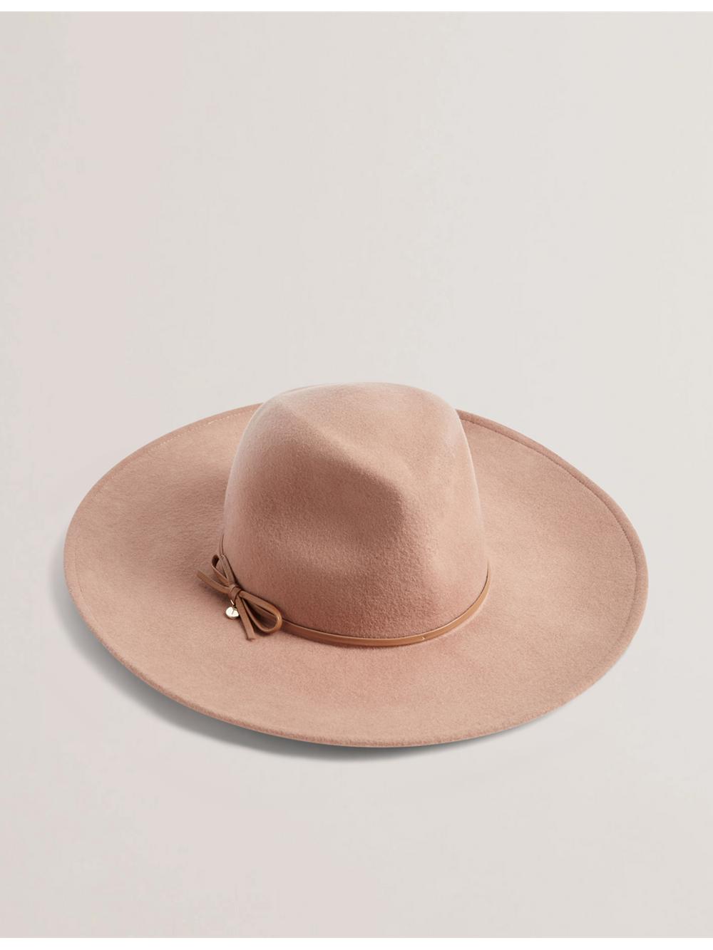 Tan Ted Baker ABBIIIO - Bow Detail Pure Wool Women Fedora Hats | Canada  FZY-458127