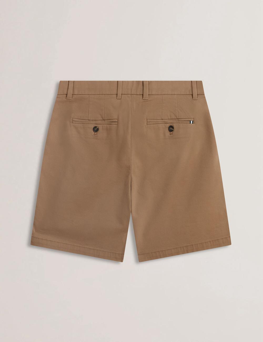 Tan Ted Baker BARNHAM - Regular Fit Cotton Blend Chino Men Shorts | Canada  XCA-158902