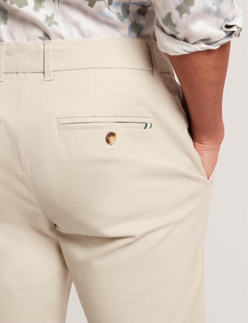Tan Ted Baker BATFORD - Slim Fit Cotton Blend Chinos Men Trousers | Canada  VNC-269743