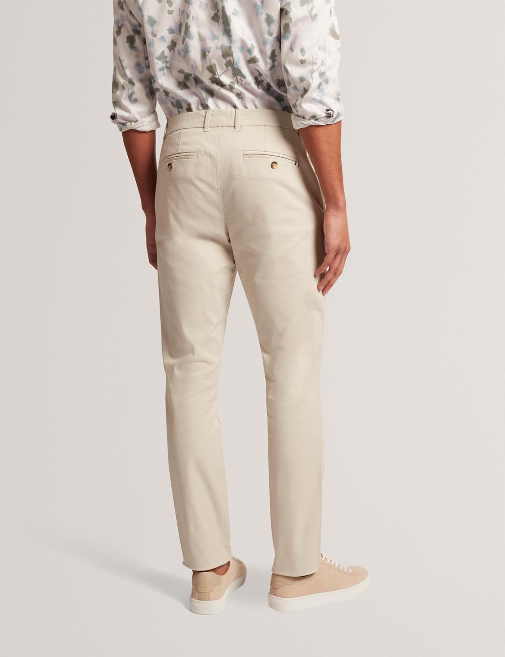 Tan Ted Baker BATFORD - Slim Fit Cotton Blend Chinos Men Trousers | Canada  VNC-269743