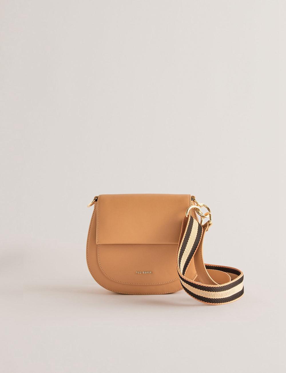 Taupe Ted Baker DARCELL - Leather Webbing Crossbody Satchel Women Satchel Bags | Canada  QMR-067985