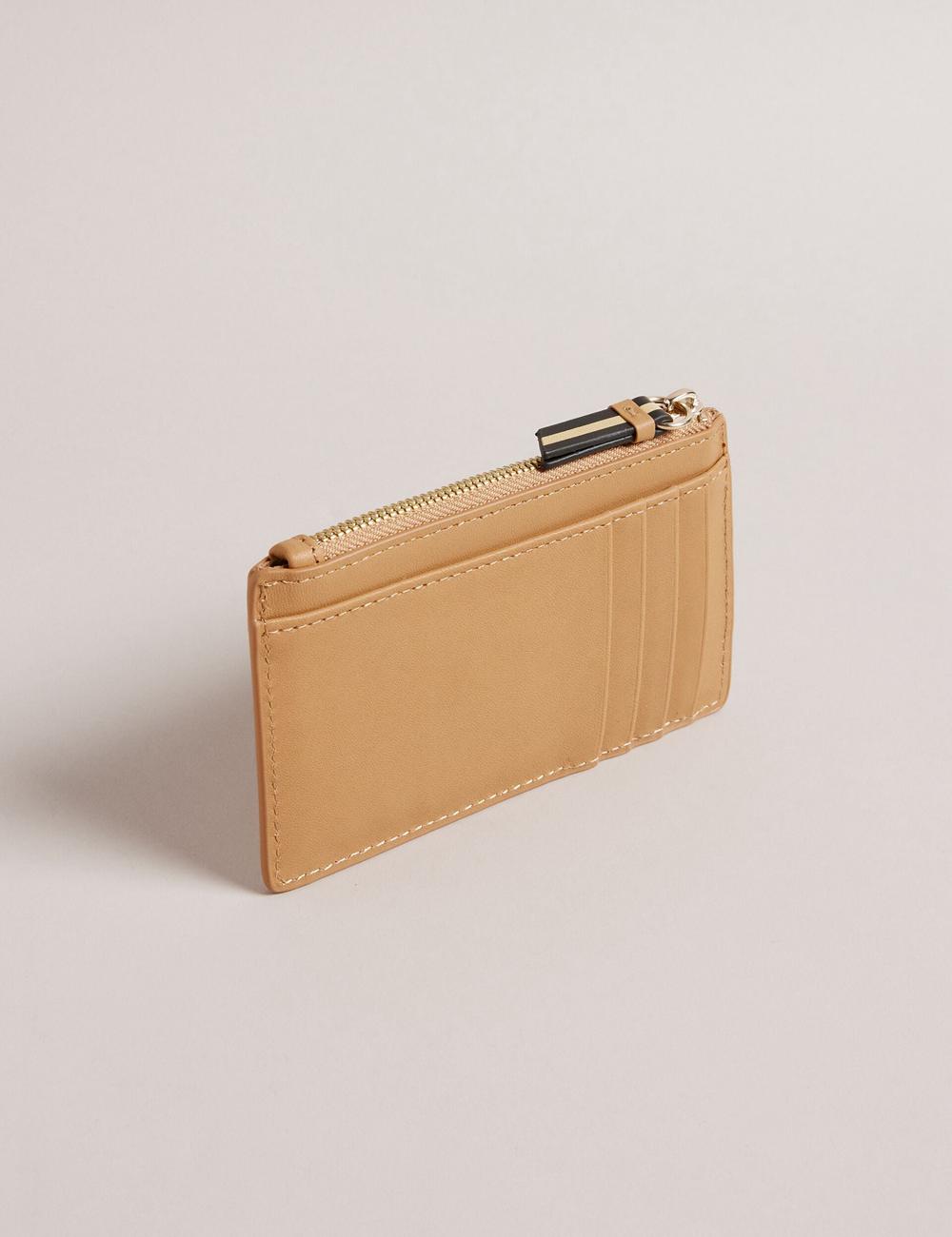 Taupe Ted Baker DARCENA - Branded Leather Zip Coin Women Purses | Canada  SIZ-163290
