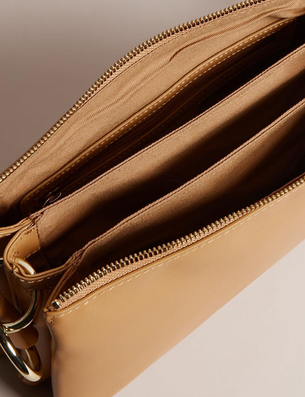 Taupe Ted Baker DARCEYY - Leather With Webbing Strap Women Crossbody Bags | Canada  KCG-945216