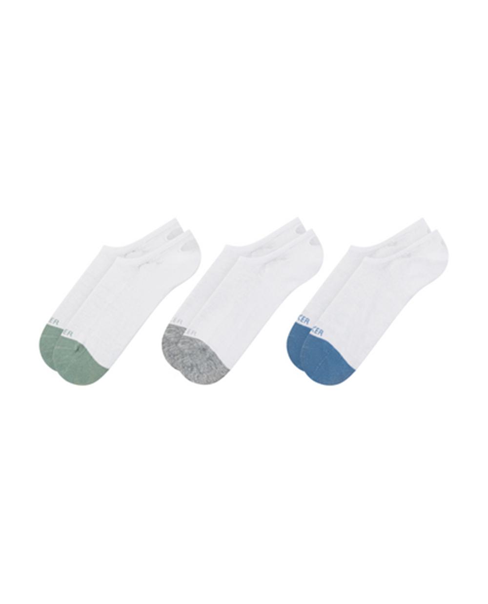 White Ted Baker 3 Pack Branded Liner Trainer Men Socks | Canada  AVE-013524
