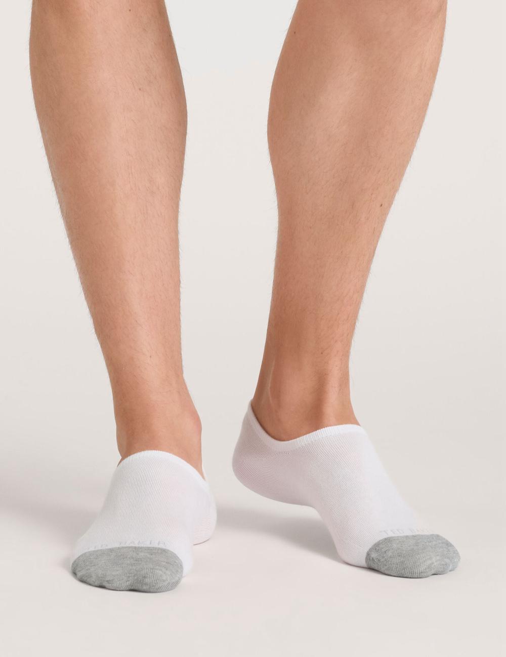 White Ted Baker 3 Pack Branded Liner Trainer Men Socks | Canada  AVE-013524