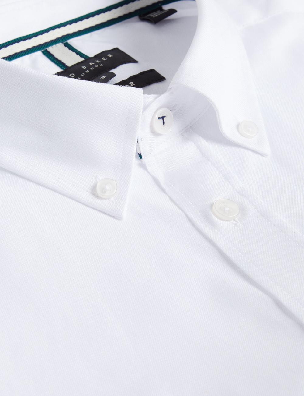 White Ted Baker ALDGTE - Short Sleeve Cotton Oxford Men Casual Shirts | Canada  EUQ-690145