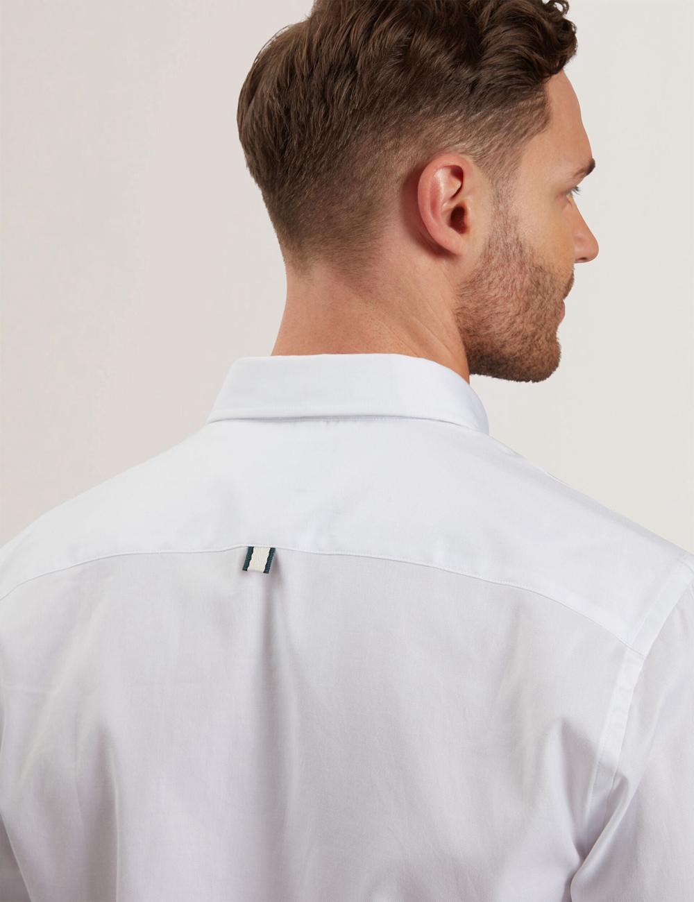 White Ted Baker ALLARDO - Regular Fit Cotton Oxford Men Casual Shirts | Canada  HXK-207813