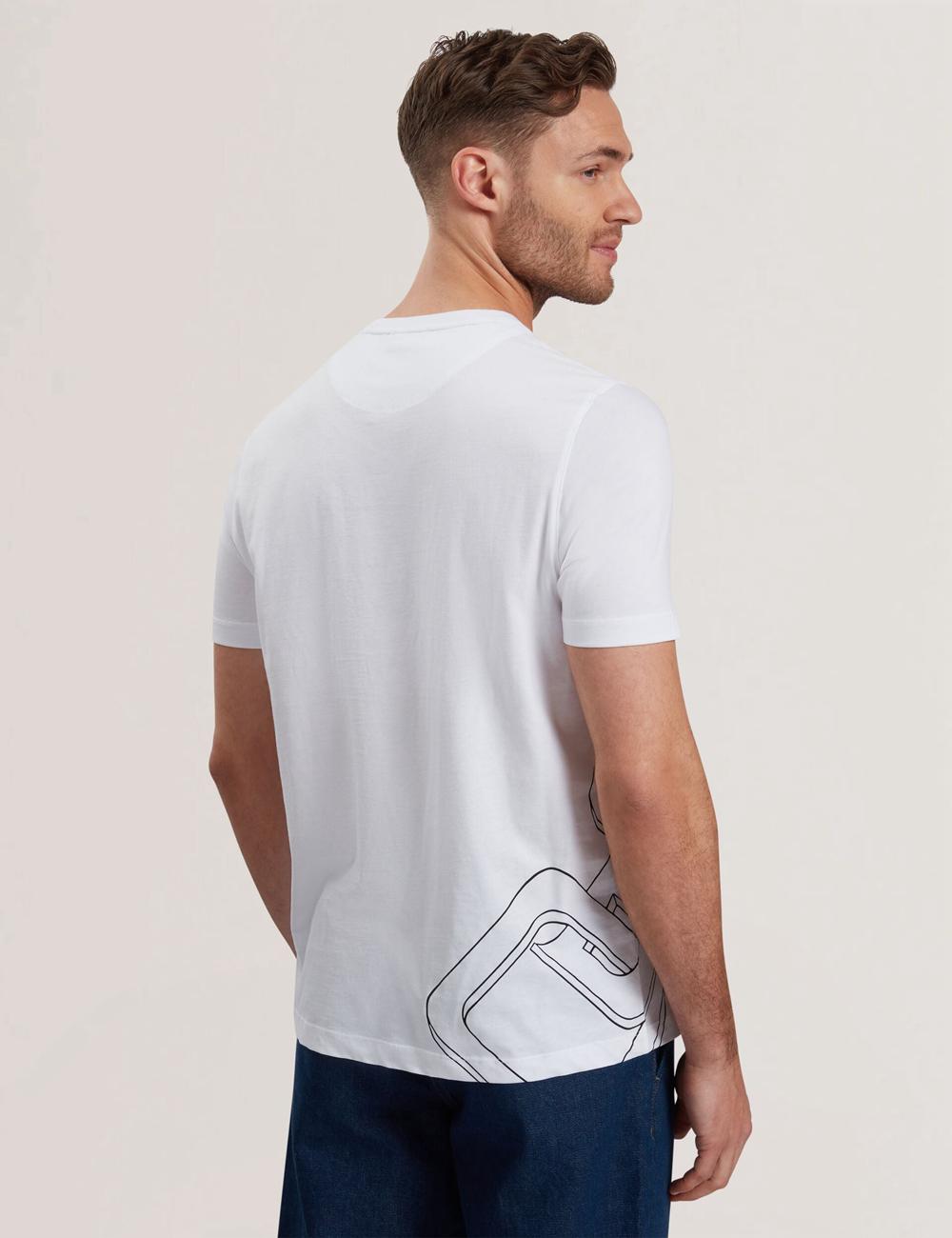 White Ted Baker CRAIGEY - Logo Graphic Crew Neck Cotton Men T-Shirts | Canada  WZR-879146