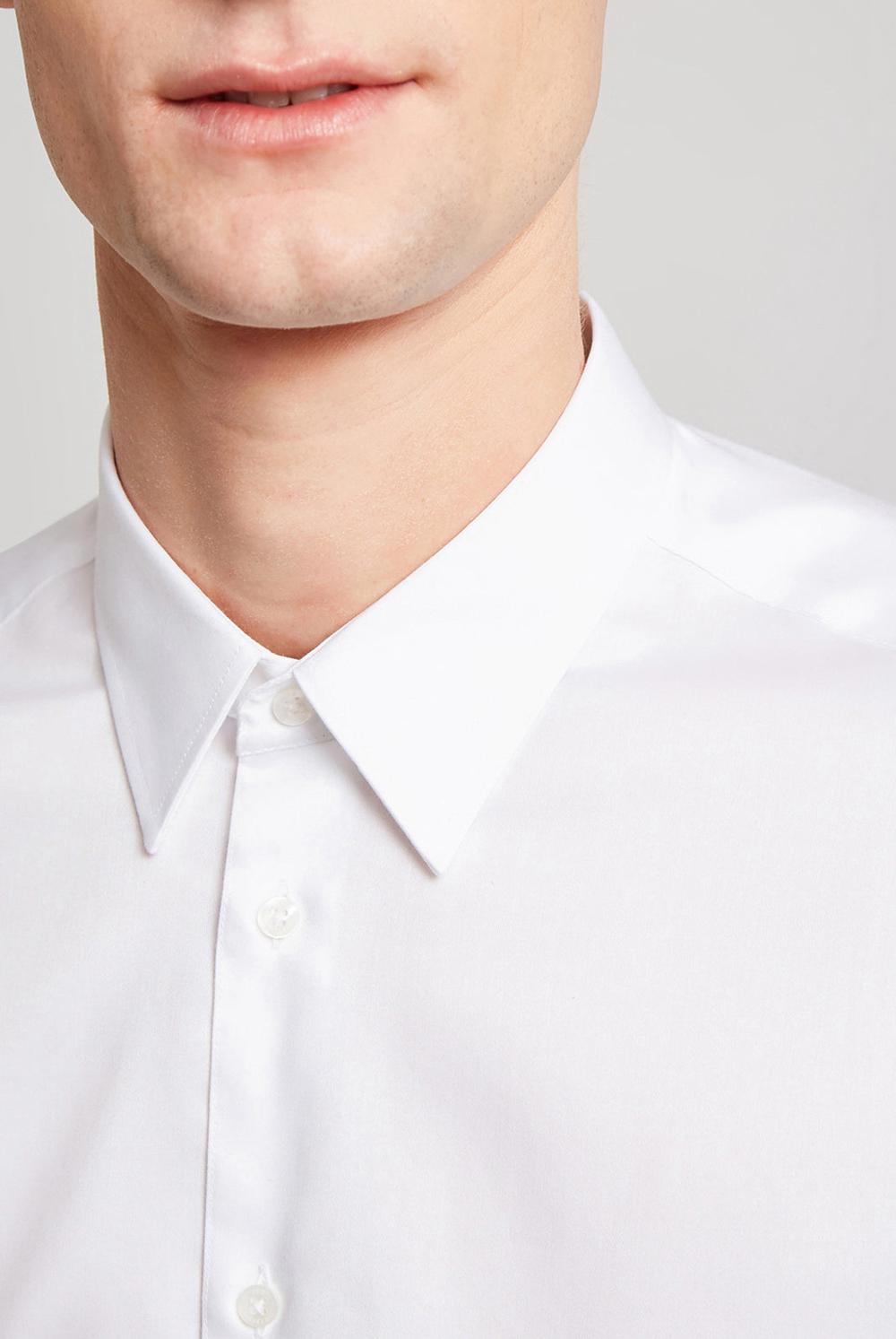 White Ted Baker HOLMER - Regular Fit White Long Sleeve Men Formal Shirts | Canada  NEW-521839