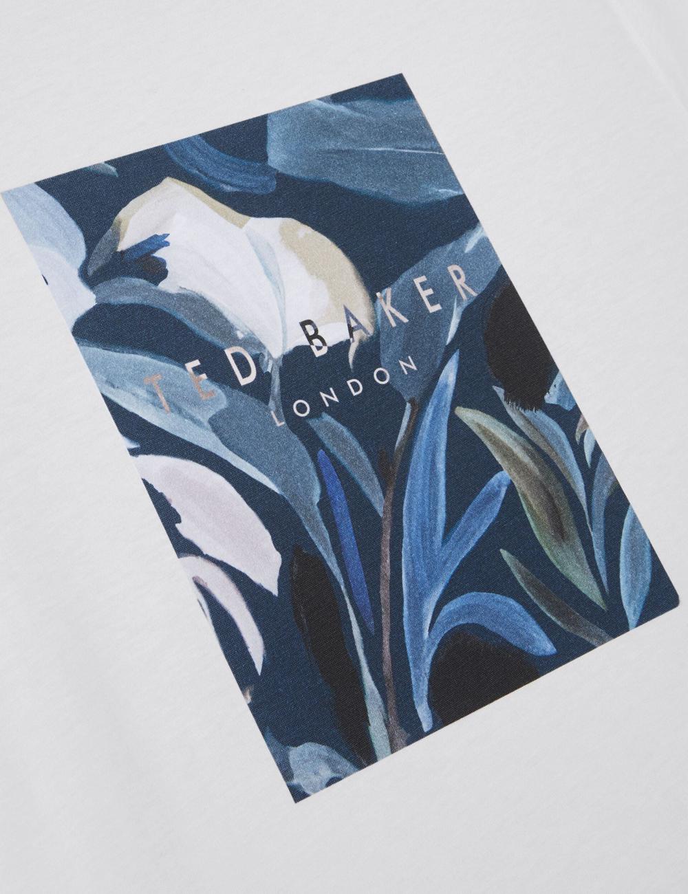 White Ted Baker JUSTINO - Branded Box Print Graphic Cotton Men T-Shirts | Canada  OKG-604731