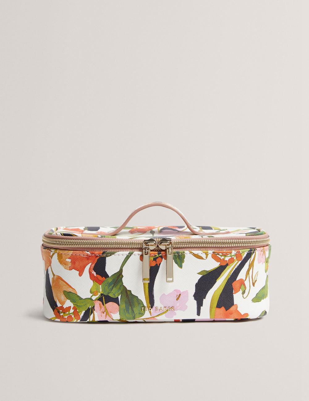 White Ted Baker LOUIAA - Floral Printed Small Top Handle Women Wash Bags | Canada  PDE-729145