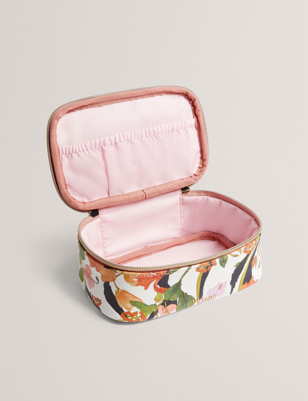 White Ted Baker LOUIAA - Floral Printed Small Top Handle Women Wash Bags | Canada  PDE-729145