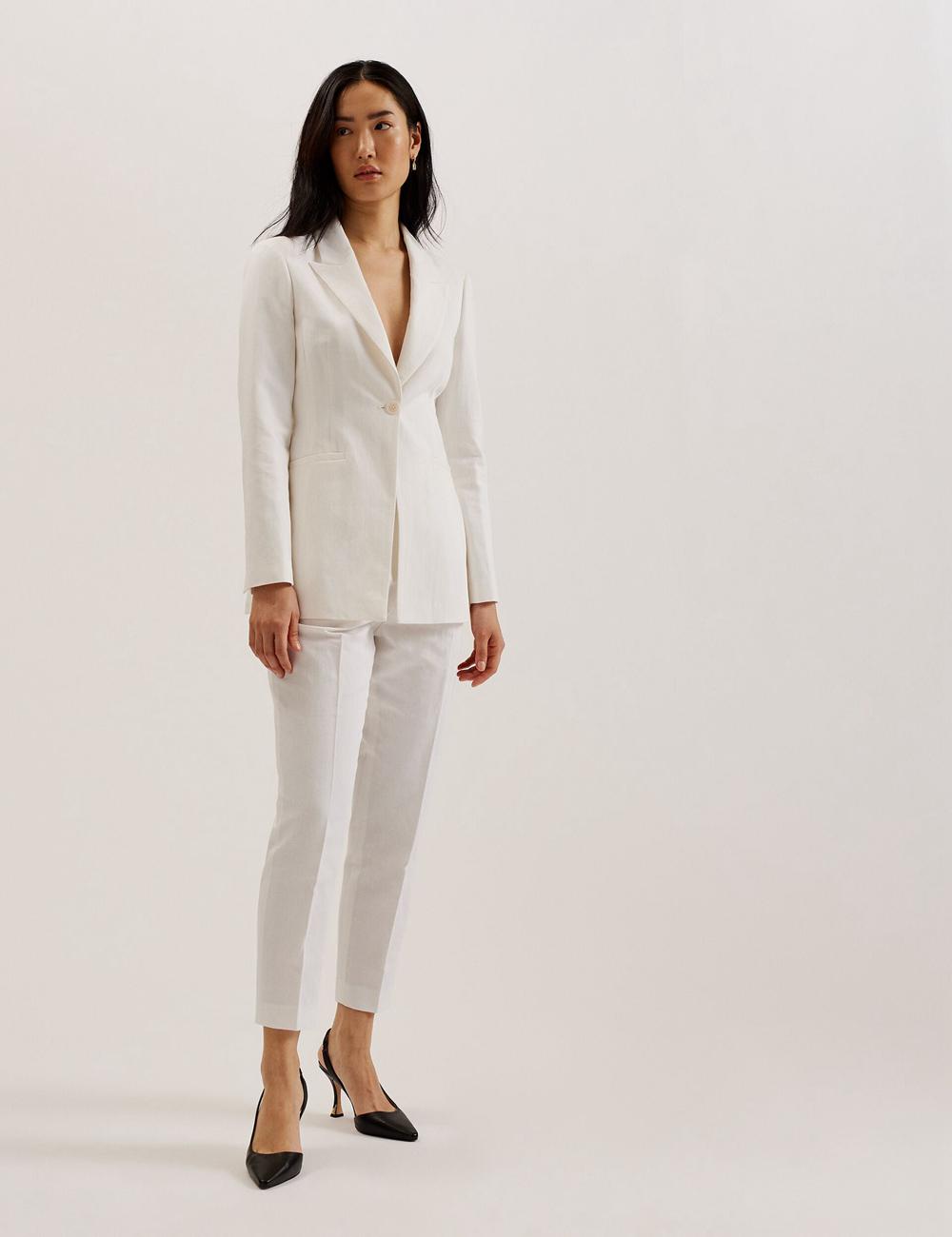 White Ted Baker MUSUB - Tailored with Faux Pockets Women Blazers | Canada  ZGX-792503
